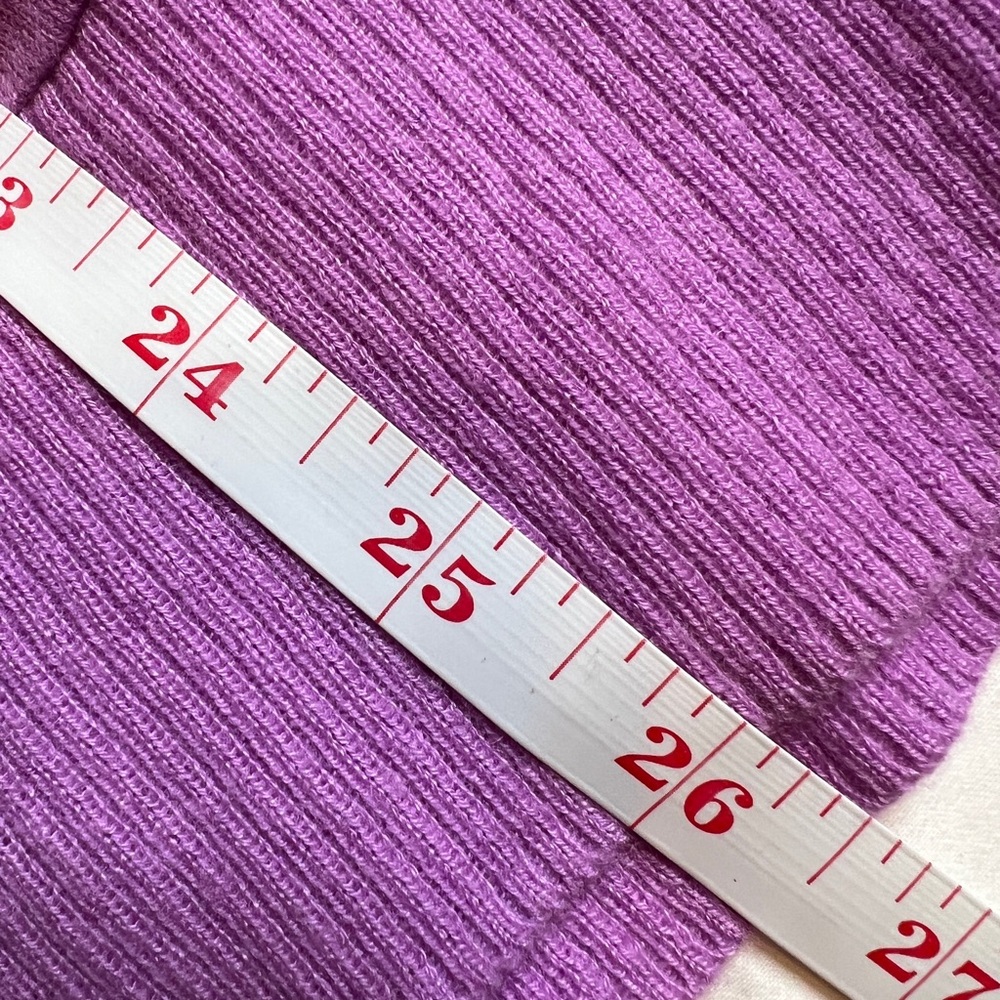 J.Crew Purple Short Sleeve Cashmere Sweater – Button Front - Picture 12 of 12